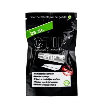 CTIP Activated Charcoal Filter Tips | Pack of 25 - In Package