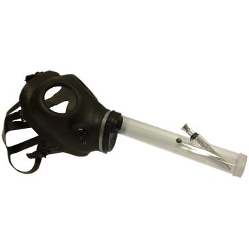 Gas Mask Water Pipe - Sealed Acrylic Tube Straight