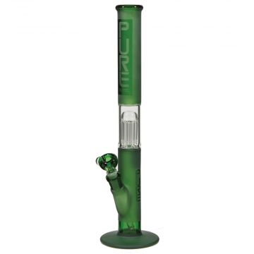 Pure Glass 10-arm Perc Straight Bong - Green Frosted