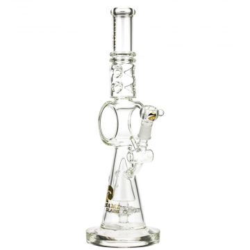 Tsunami Glass Donut Sprinkler Ice Bong | Clear - Side View 1