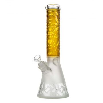 Gorilla Frosted Beaker Base Ice Bong | 14 Inch | PNK  1