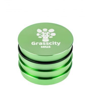 Grasscity Mills Stacker Aluminum Herb Grinder | 4-Part | Green
