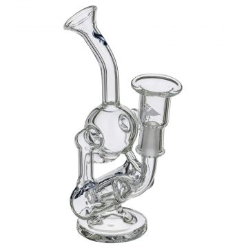 Hitman – Baby Orbital Recycler with Hammerhead Perc and Black & Blue logo – 10mm