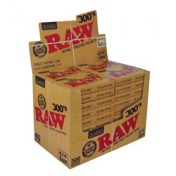 RAW Classic 300's Creaseless Rolling Papers | Box of 40