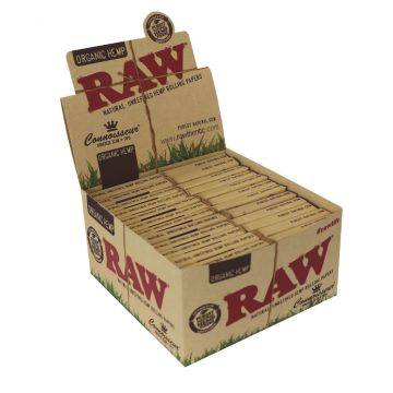 RAW Organic Connoisseur King Size Slim Rolling Papers with Filter Tips | Box