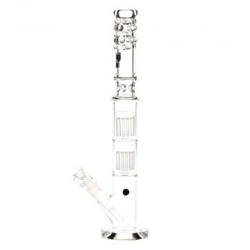 Thug Life Crystal Labz Straight Ice Bong with 2 x 10-Arm Tree Perc | Side view 1