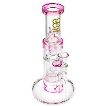 Glasscity Limited Straight Double Perc Ice Bong | Purple