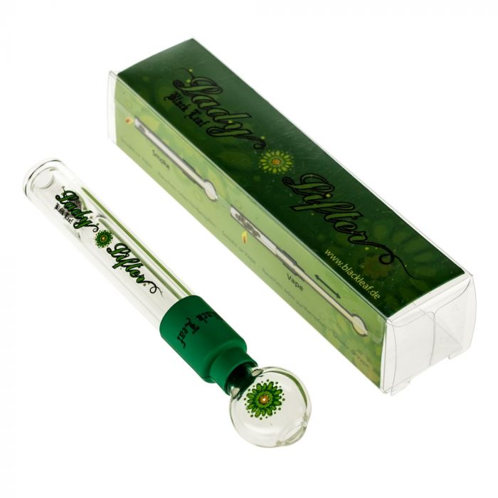 Black Leaf Lady Lifter Glass Vaporizer Pipe main product photo