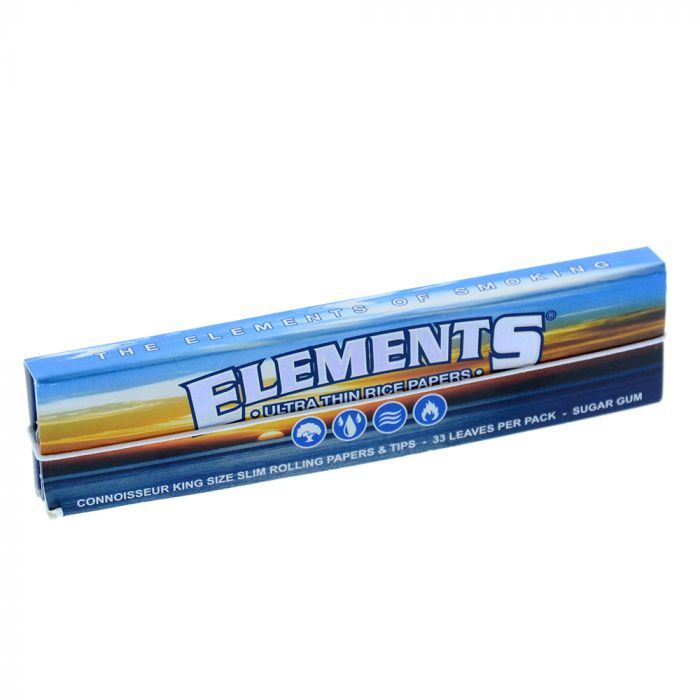 Elements - Connoisseur King Size Slim Rice Rolling Papers with Tips - Single Pack main product photo