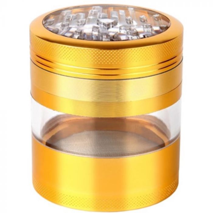 Grinder with clear Mid-section and Magnetic Window Lid | 62mm main product photo