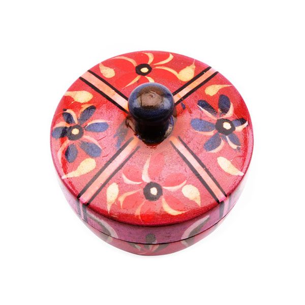 Wood Box Painted 4 flowers main product photo
