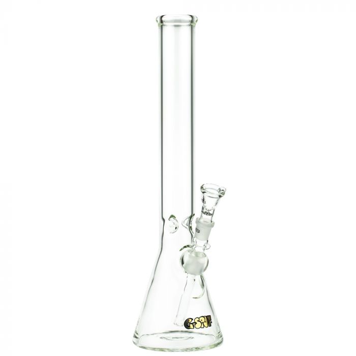 G-Spot Glass Beaker Ice Bong with Real Gold Logo | 45cm main product photo