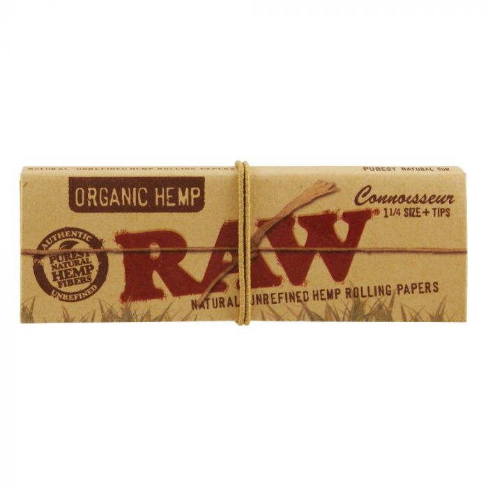 RAW Organic Connoisseur 1¼ Hemp Rolling Papers with Filter Tips | Single Pack main product photo