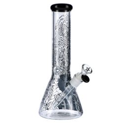 Famous Brandz Jimi Love Beaker Ice Bong | 12 Inch - Side View 1