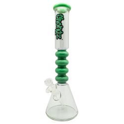 Chongz Envy Breeds Desire Glass Beaker Bong | Milky Green 