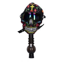 Silicone Skull Face Gas Mask Bong with Acrylic Tube | Random | mask 1