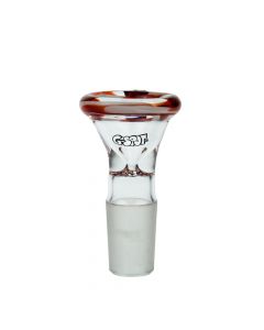 G-Spot Glass - Color Pure Bowl Cone - 18.8mm - Red and white
